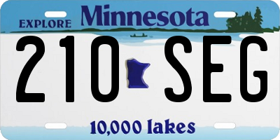 MN license plate 210SEG