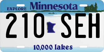MN license plate 210SEH