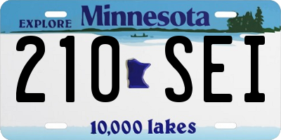 MN license plate 210SEI
