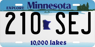 MN license plate 210SEJ