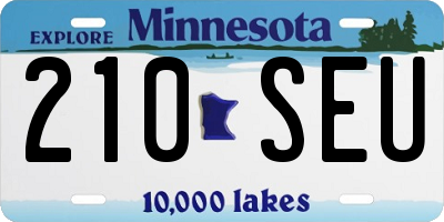 MN license plate 210SEU