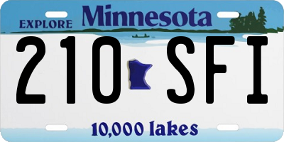 MN license plate 210SFI