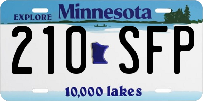 MN license plate 210SFP