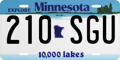 MN license plate 210SGU