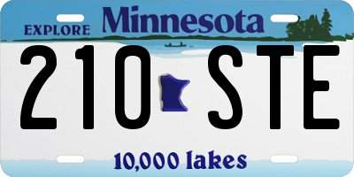 MN license plate 210STE