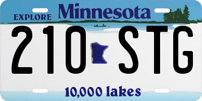 MN license plate 210STG