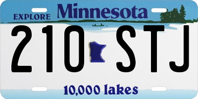 MN license plate 210STJ