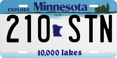 MN license plate 210STN