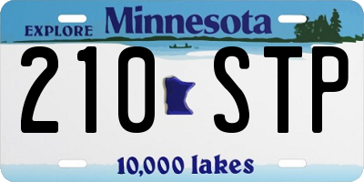 MN license plate 210STP