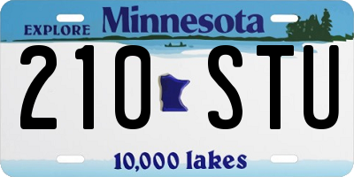 MN license plate 210STU