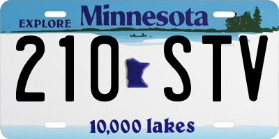 MN license plate 210STV