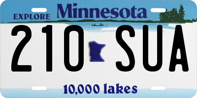 MN license plate 210SUA