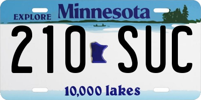 MN license plate 210SUC