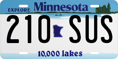 MN license plate 210SUS