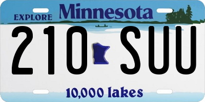 MN license plate 210SUU