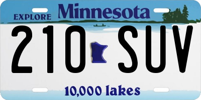MN license plate 210SUV