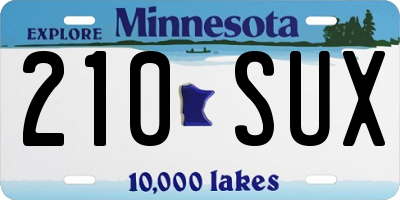 MN license plate 210SUX