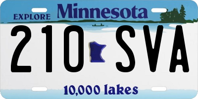 MN license plate 210SVA