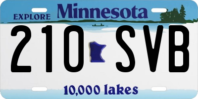 MN license plate 210SVB