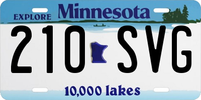 MN license plate 210SVG