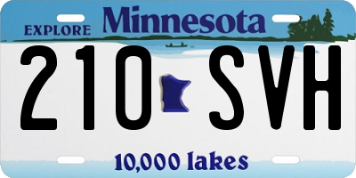 MN license plate 210SVH
