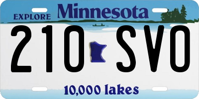 MN license plate 210SVO