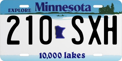 MN license plate 210SXH