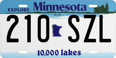 MN license plate 210SZL