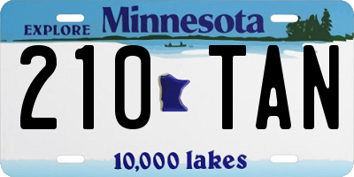 MN license plate 210TAN