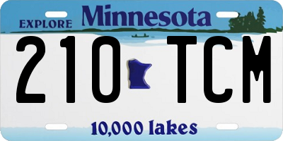 MN license plate 210TCM