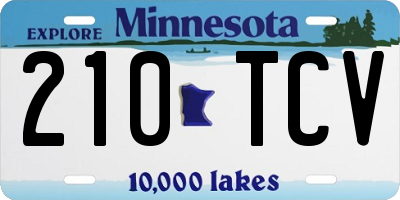 MN license plate 210TCV