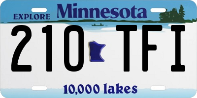 MN license plate 210TFI
