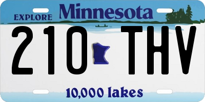 MN license plate 210THV