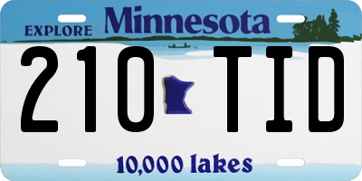 MN license plate 210TID
