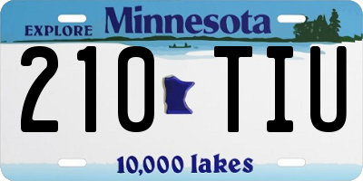 MN license plate 210TIU