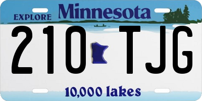 MN license plate 210TJG