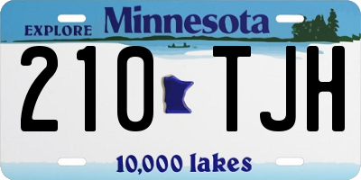 MN license plate 210TJH