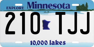 MN license plate 210TJJ