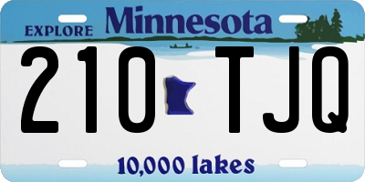 MN license plate 210TJQ