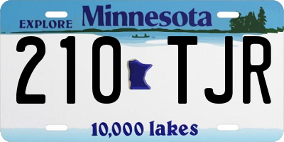 MN license plate 210TJR
