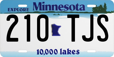 MN license plate 210TJS