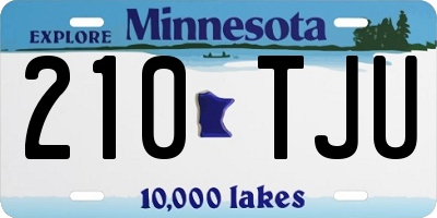 MN license plate 210TJU