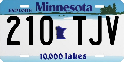 MN license plate 210TJV