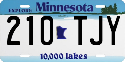MN license plate 210TJY