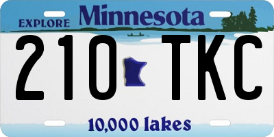 MN license plate 210TKC