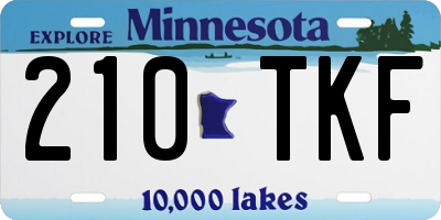 MN license plate 210TKF