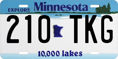 MN license plate 210TKG