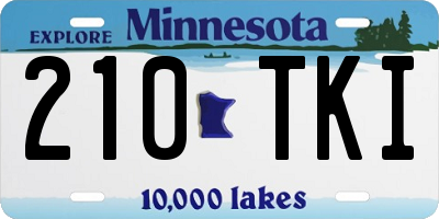 MN license plate 210TKI