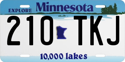 MN license plate 210TKJ