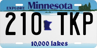 MN license plate 210TKP